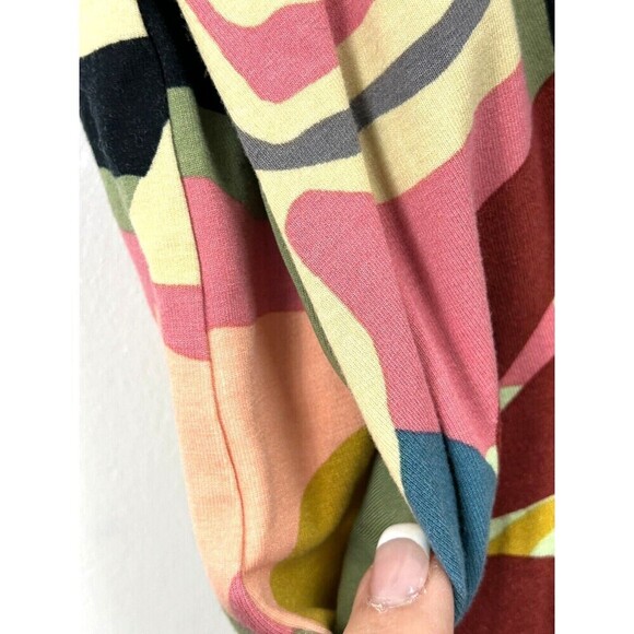 Loft Beach Romper Womens XS Colorful Tropical Print Faux Wrap Pockets Comfort T4 - Picture 9 of 12